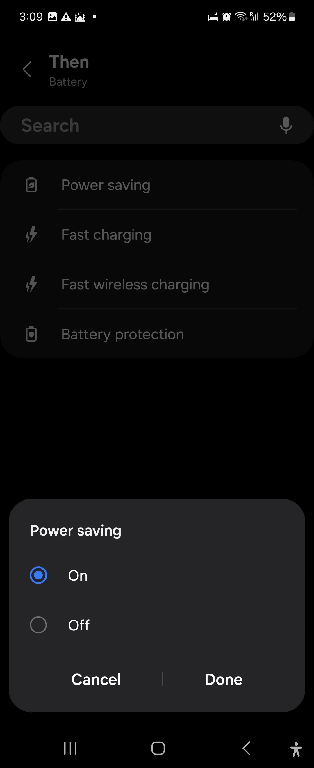 Kích hoạt chế độ Tiết kiệm pin tự động trong ứng dụng Samsung Modes and Routines