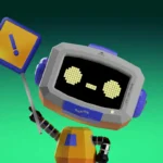 Linh vật robot Discord cầm bảng hiệu an toàn, minh họa cho sáng kiến bảo mật mới của Discord