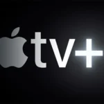Logo Apple TV+ màu xanh dương trên nền đen biểu thị dịch vụ streaming giảm giá 70%