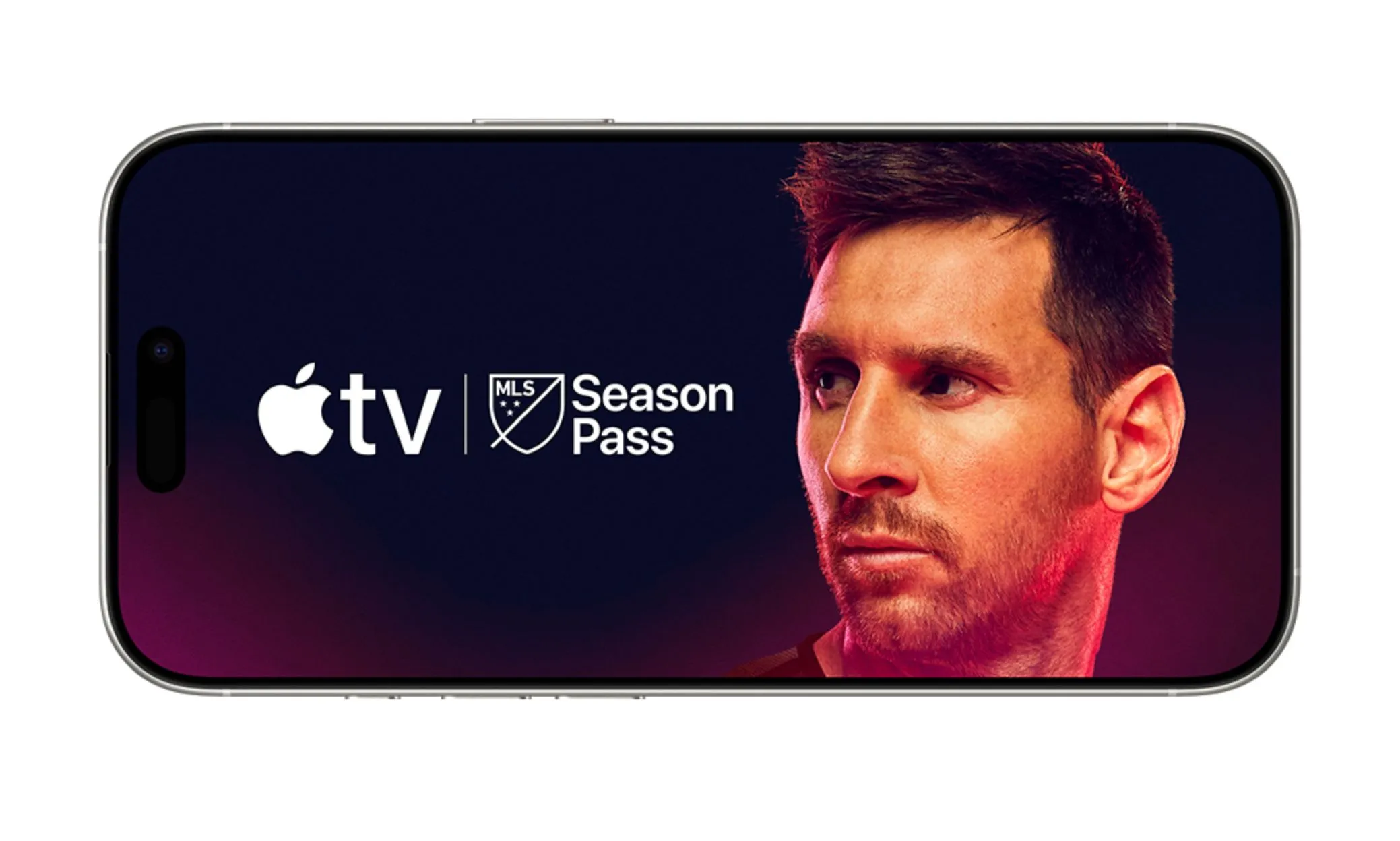 Logo Apple TV và MLS Season Pass hiển thị trên màn hình iPhone, minh họa cho gói ưu đãi từ T-Mobile.