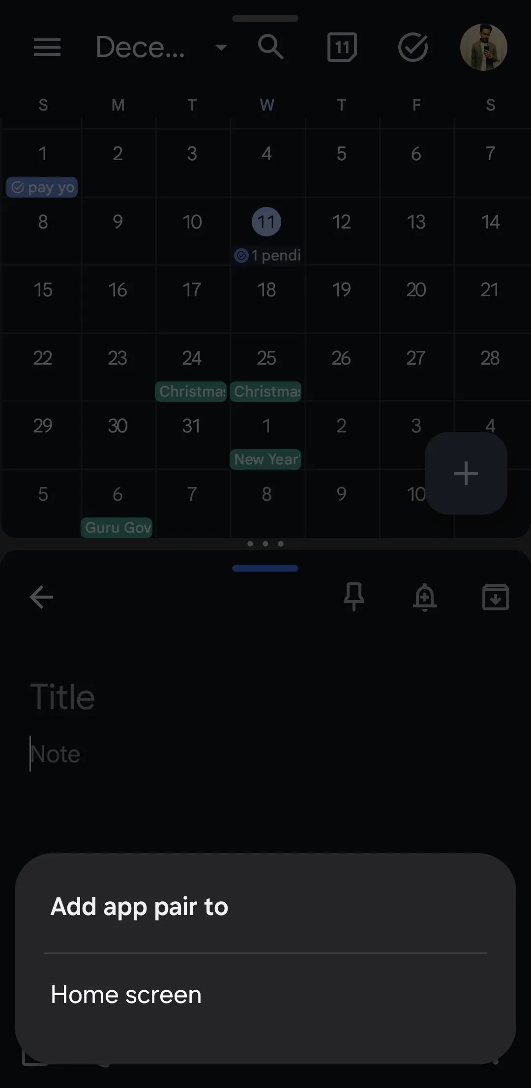 Lưu cặp ứng dụng đã ghép đôi ra màn hình chính điện thoại Android Samsung