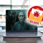 Mã độc Voldemort hiển thị trên màn hình máy tính xách tay, minh họa nguy cơ malware trên Dark Web