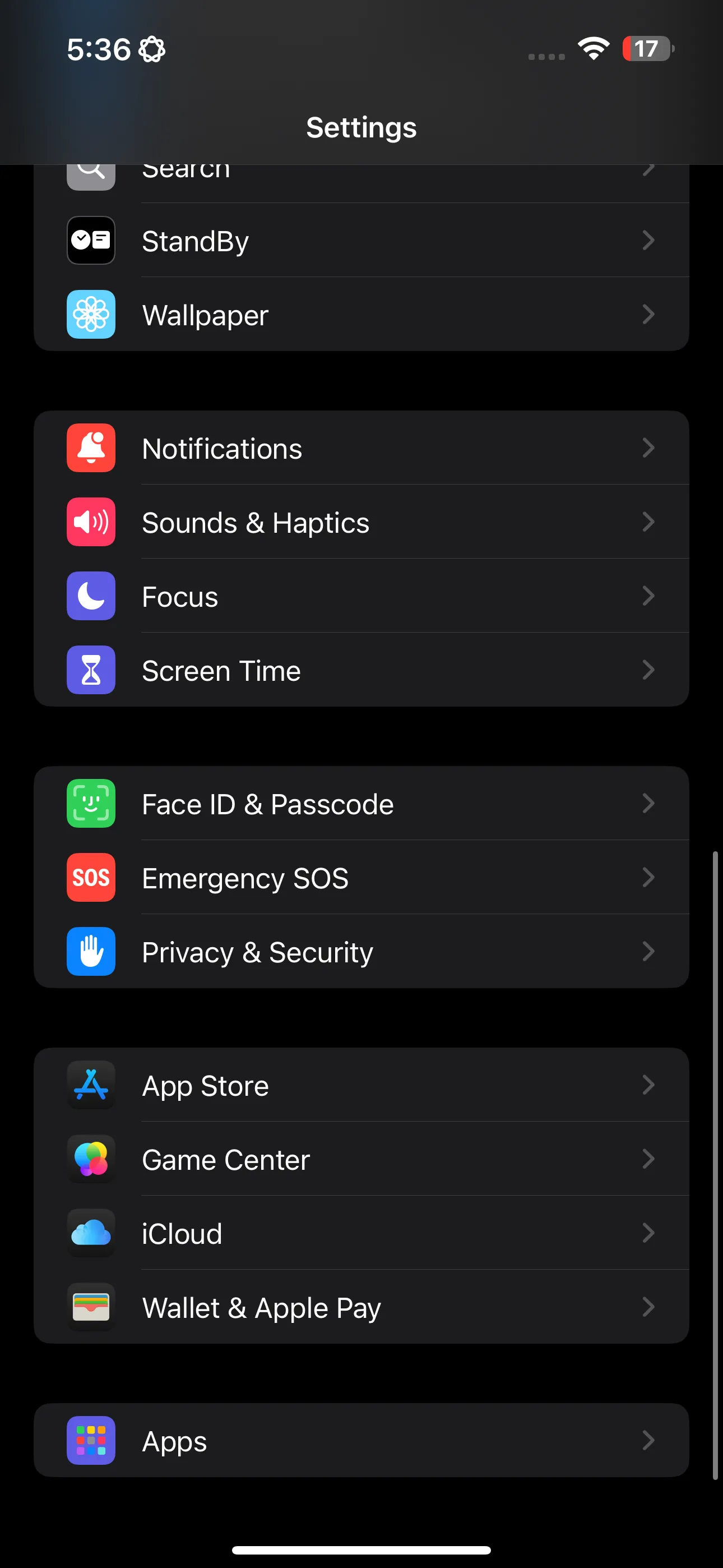 Màn hình cài đặt Chế độ Tập trung (Focus) trên iPhone, nơi người dùng có thể tùy chỉnh các tùy chọn.