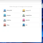 Màn hình chính ứng dụng CloudMounter trên Windows 11 hiển thị giao diện kết nối dịch vụ lưu trữ đám mây