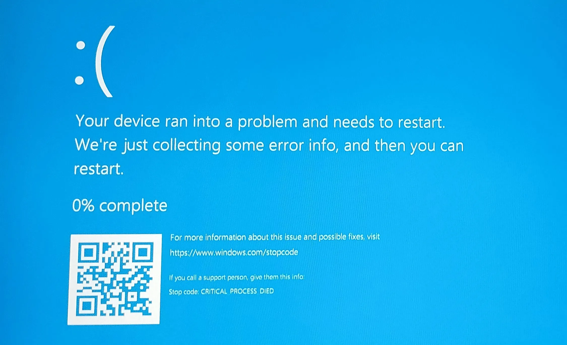 Màn hình hiển thị lỗi Windows thường gặp khi máy tính hoạt động không ổn định