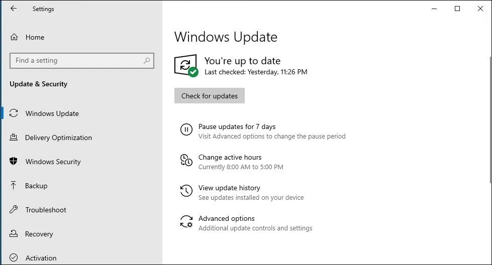 Màn hình kiểm tra cập nhật Windows 10, nhấn mạnh thời gian hỗ trợ sắp kết thúc.