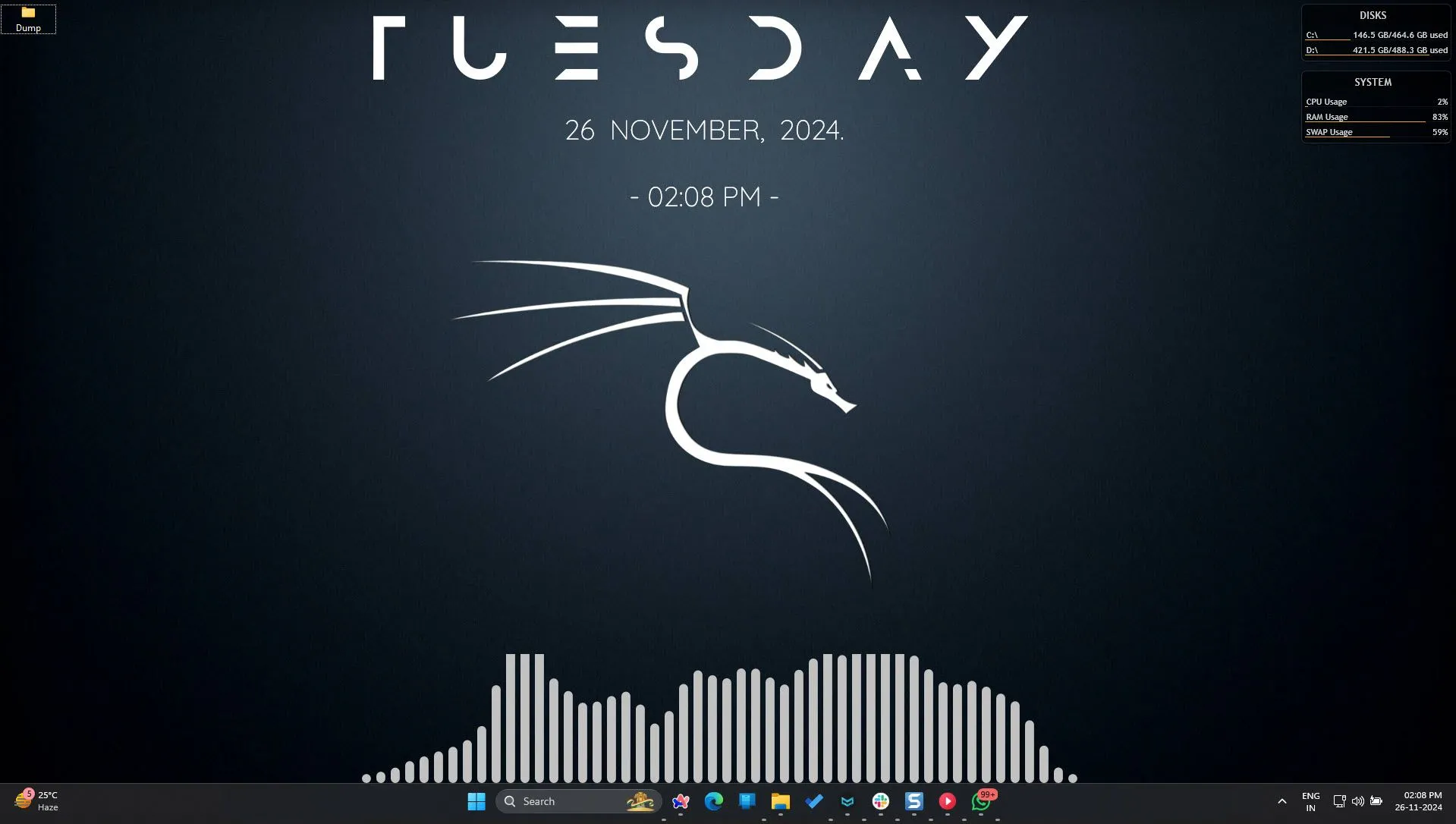 Màn hình nền Windows 11 tùy chỉnh với Rainmeter