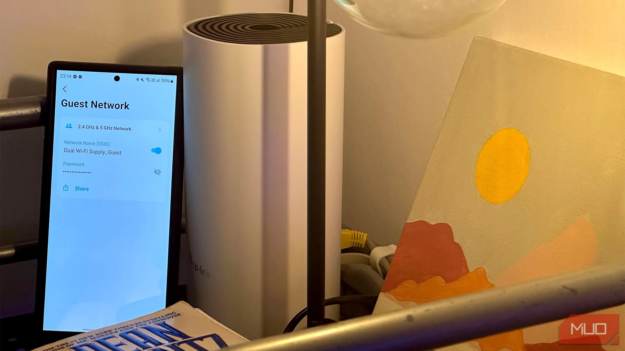 Màn hình ứng dụng TP-Link Deco hiển thị tính năng mạng khách