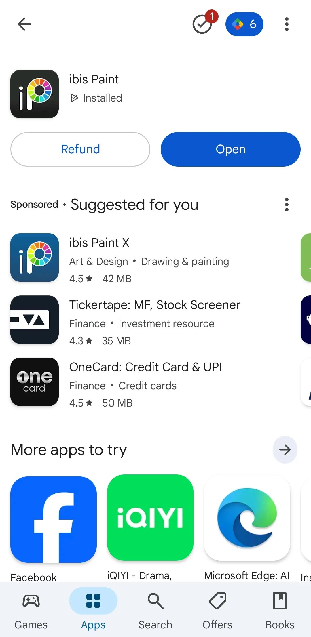 Màn hình ứng dụng trả phí trên Google Play Store hiển thị nút &quot;Hoàn tiền&quot; (Refund)