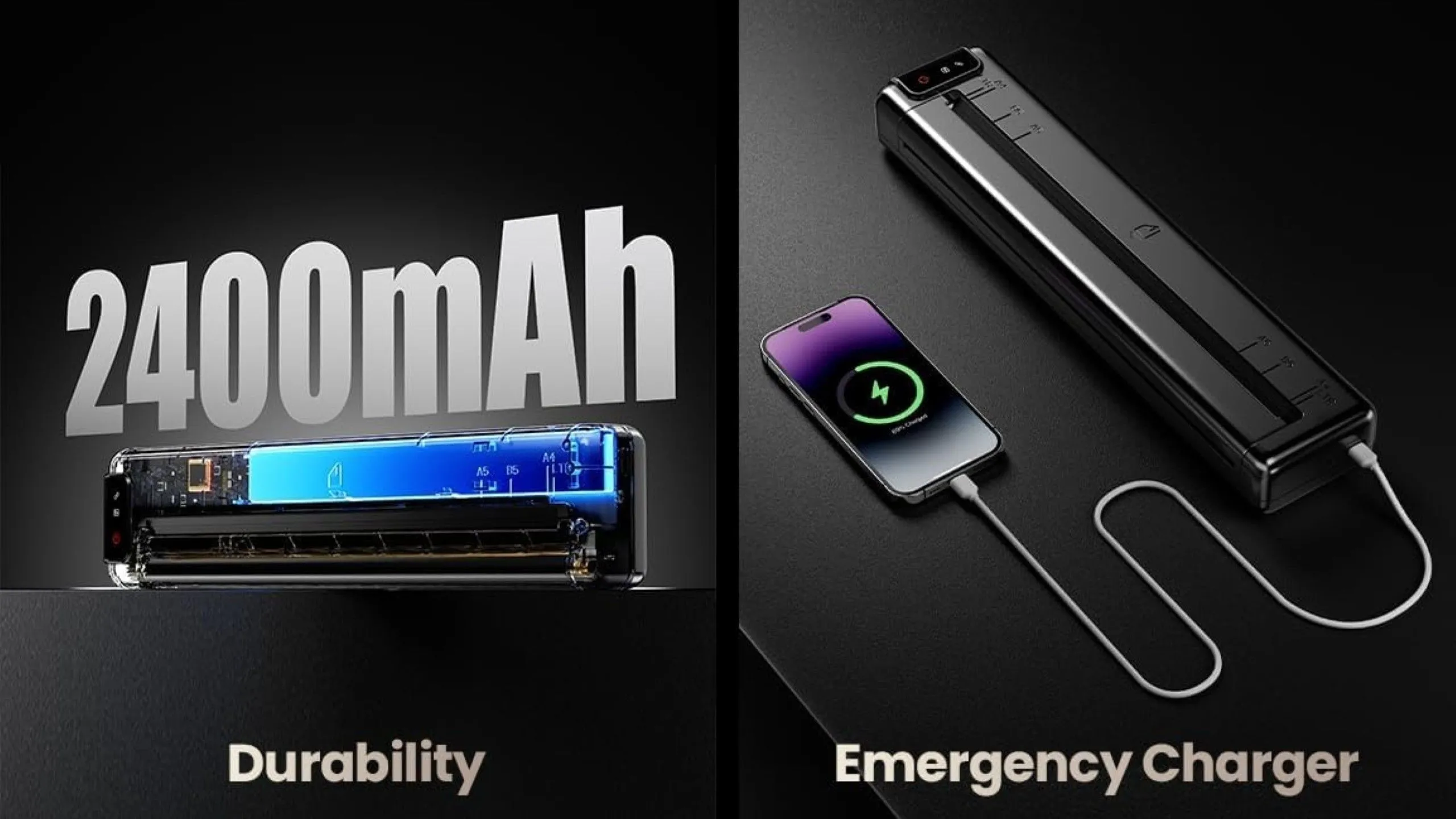 Máy in Phomemo Q302 được sử dụng như sạc dự phòng tiện lợi khi di chuyển