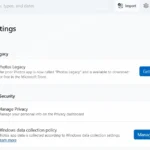 Menu Cài Đặt Trong Ứng Dụng Microsoft Photos Trên Windows 11 Để Truy Cập Photos Legacy