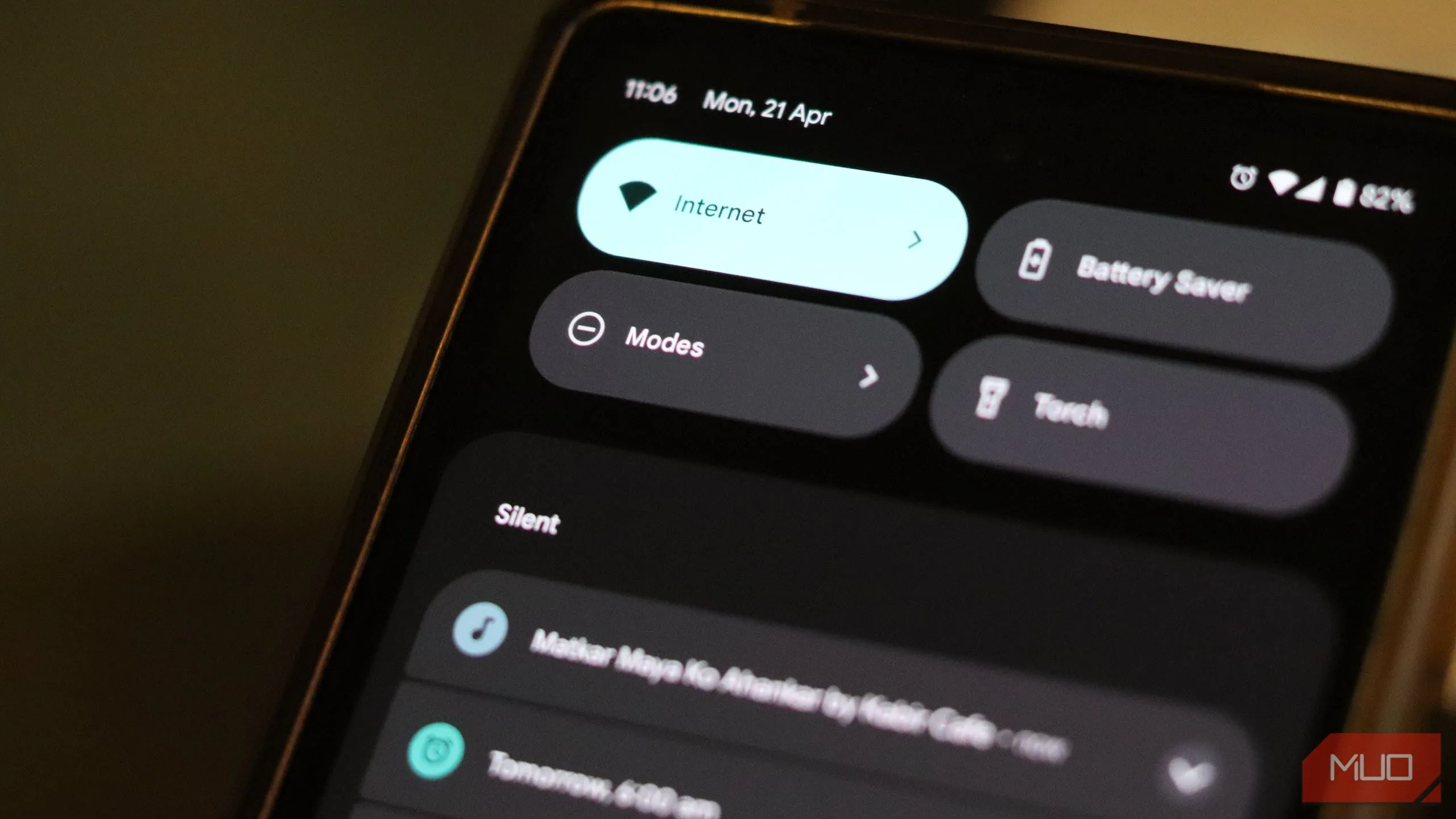 Menu truy cập nhanh Chế độ trên Google Pixel để tùy chỉnh thông báo