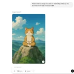 Mèo thiền định phong cách Studio Ghibli được tạo bởi AI ChatGPT GPT-4o