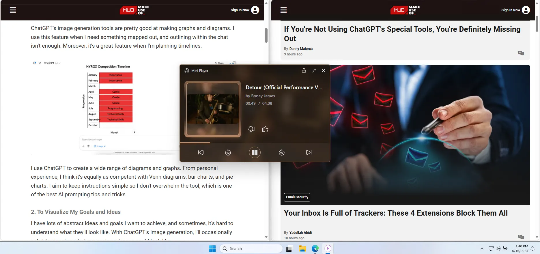 Mini-player nhỏ gọn tiện lợi của ứng dụng Venipa YouTube Music Desktop