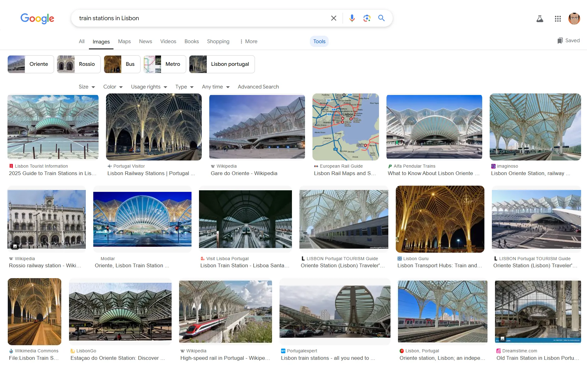 Nghiên cứu các lựa chọn giao thông công cộng với Google Images