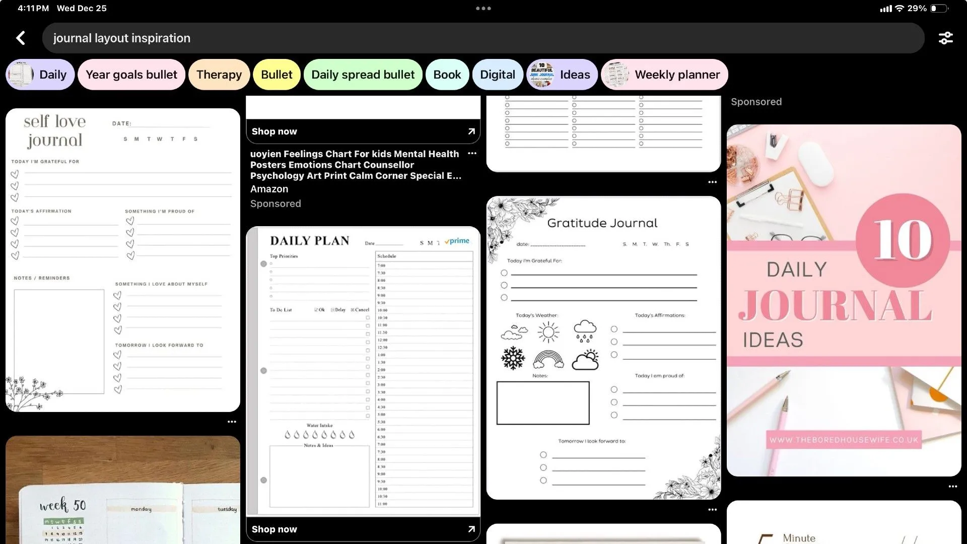 Nguồn cảm hứng bố cục nhật ký số từ Pinterest