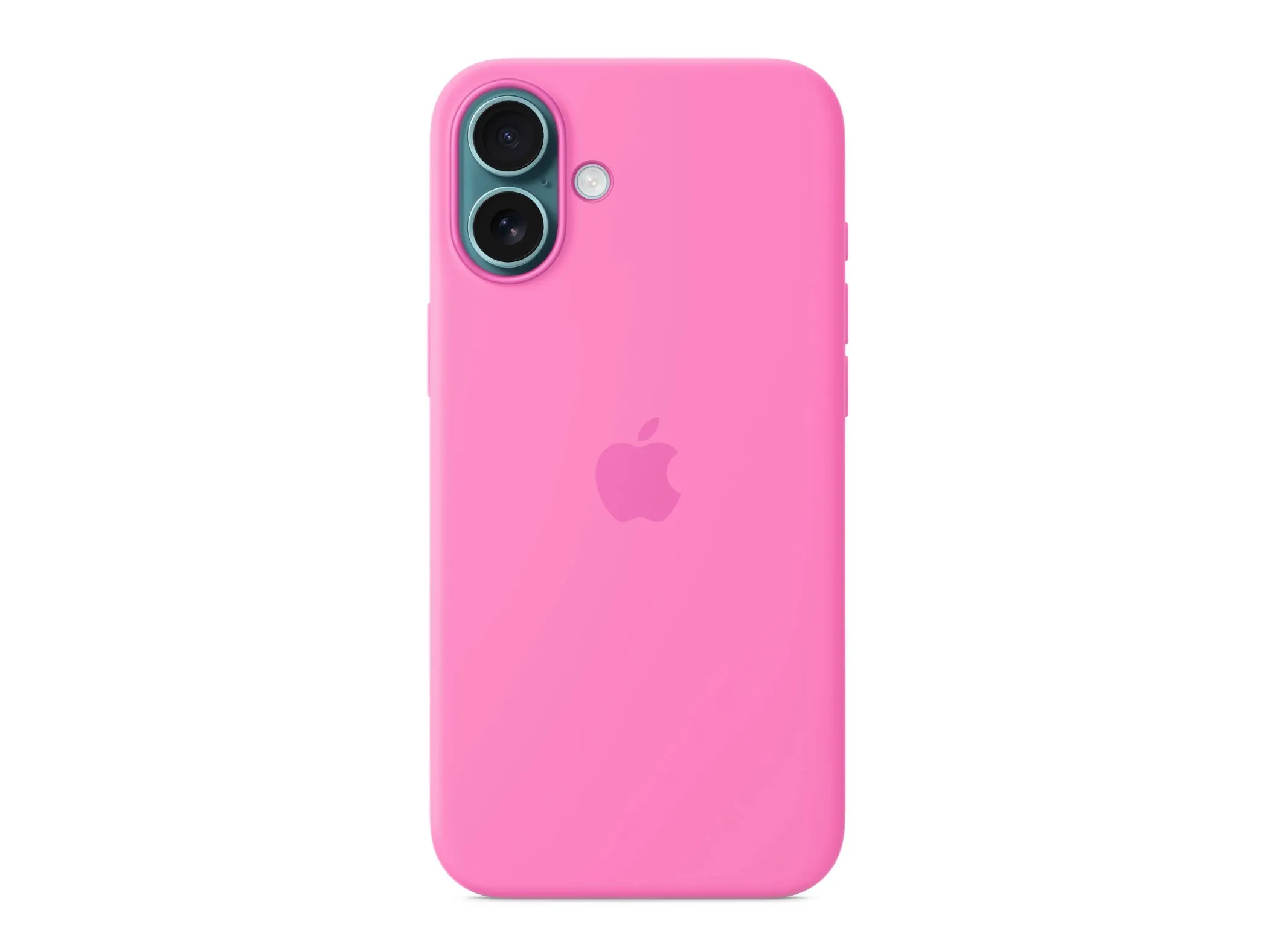 Ốp lưng silicone Apple cho iPhone 16 Plus màu Peony mới ra mắt.