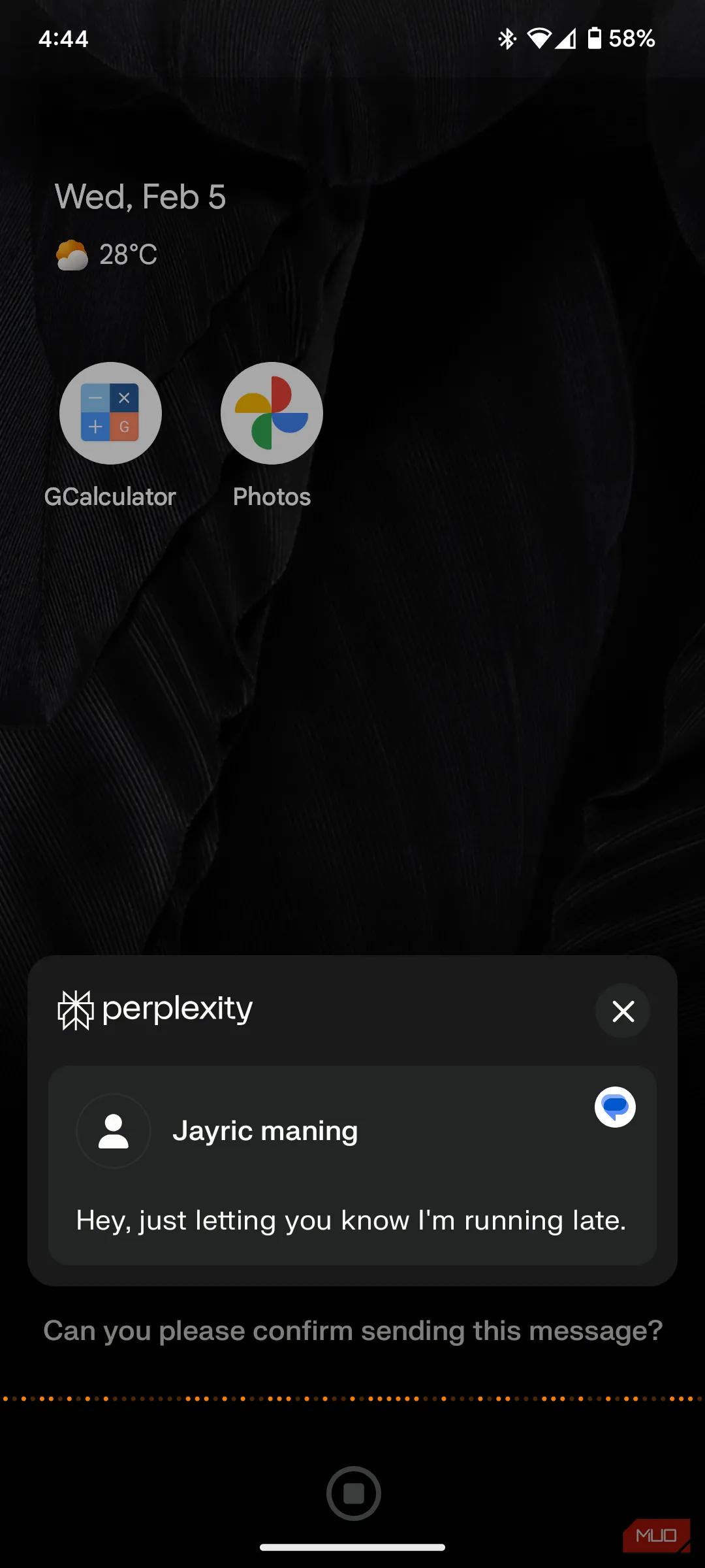 Perplexity Assistant giúp soạn tin nhắn và tương tác với danh bạ điện thoại