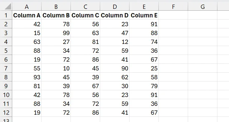 Phạm vi dữ liệu trong Excel chứa các hàng trùng lặp