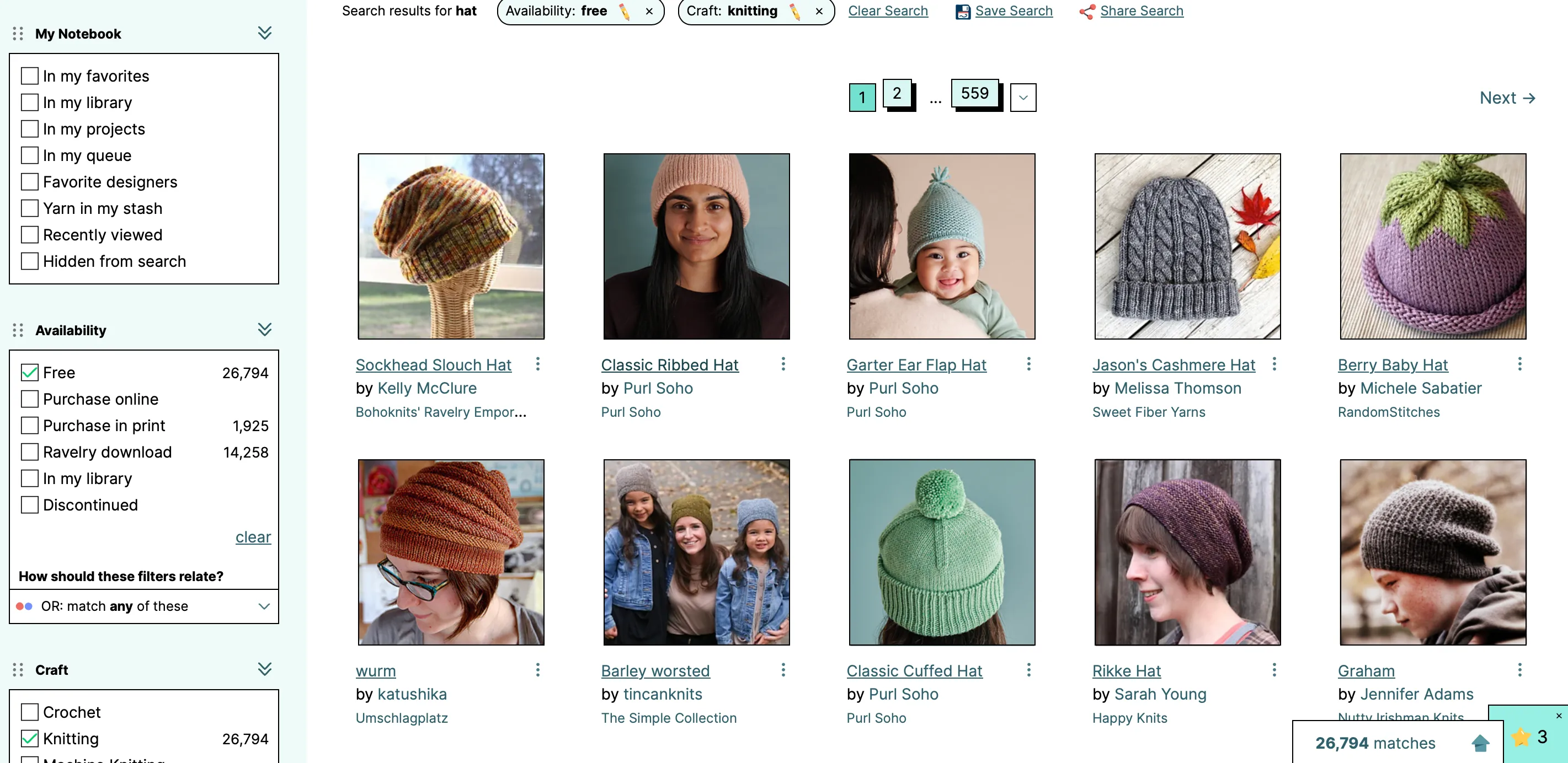 Ravelry: Trang dự án hiển thị 10 mẫu mũ đan len miễn phí với nhiều kiểu dáng.