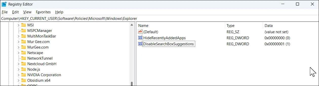 Registry Editor Windows 11