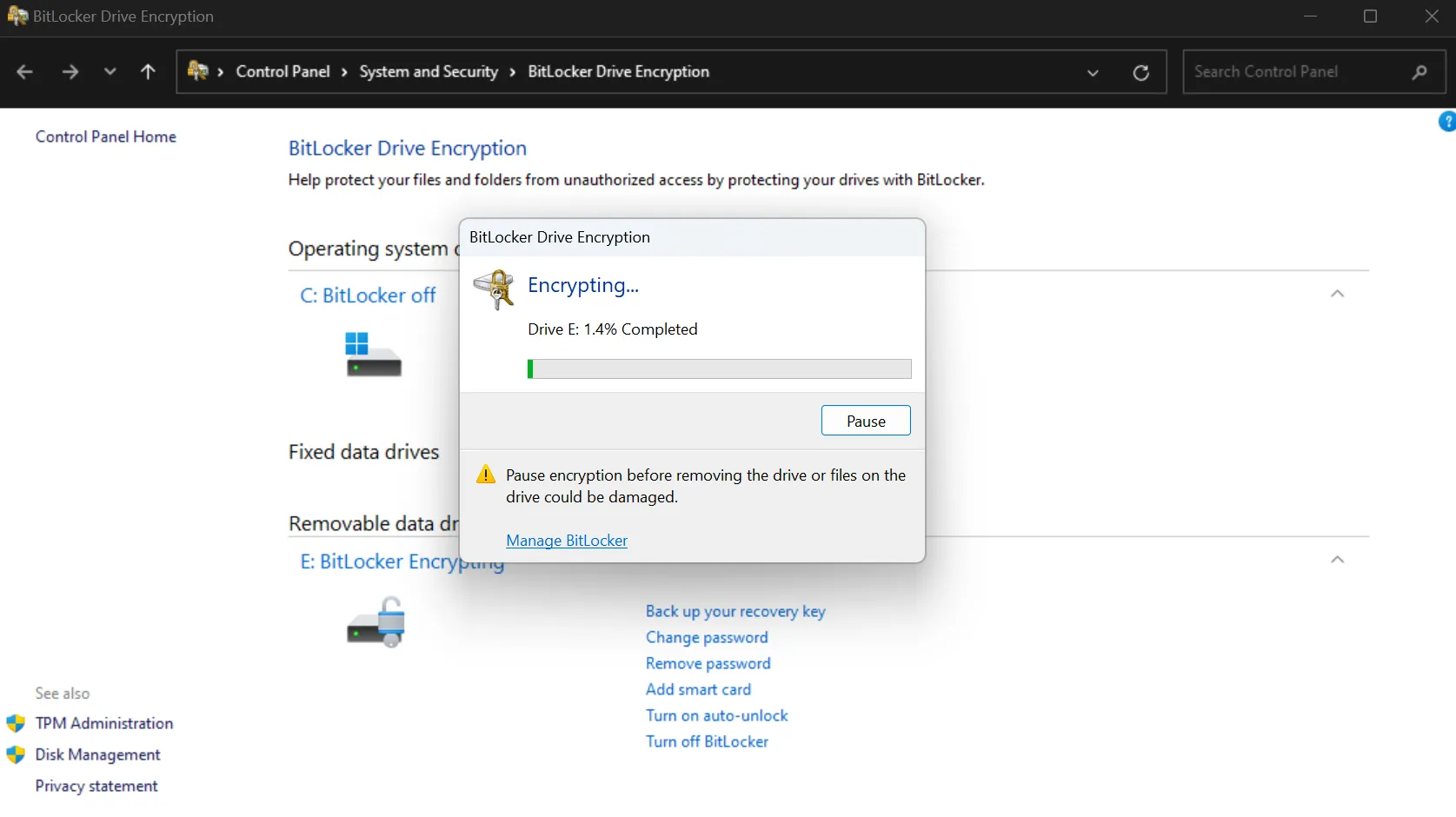 Sử dụng BitLocker để mã hóa ổ cứng trên Windows