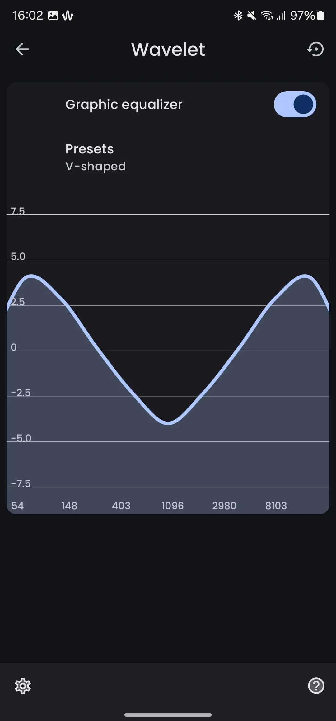 Sử dụng bộ chỉnh âm đồ họa (Equalizer) trong ứng dụng Wavelet để tối ưu âm thanh Android