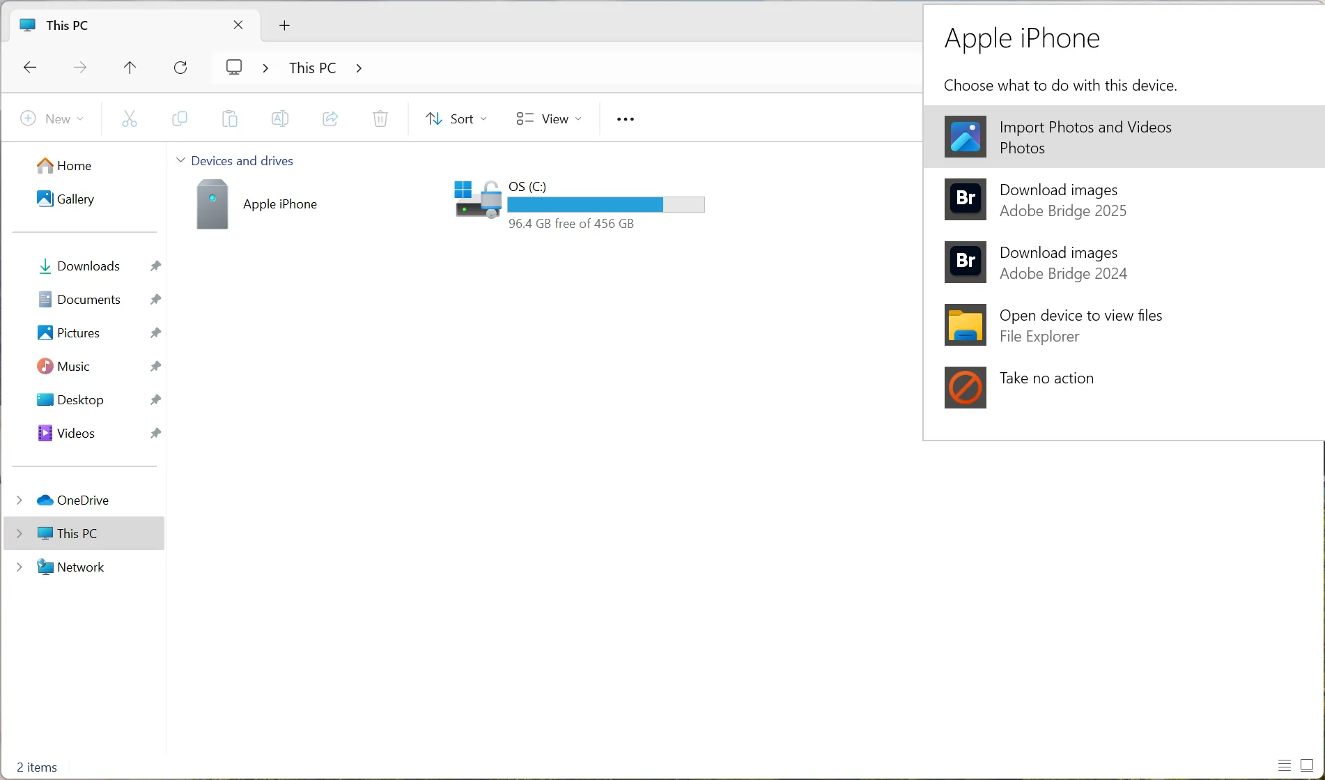 Sử dụng Windows Explorer để nhập ảnh và video từ iPhone sang máy tính