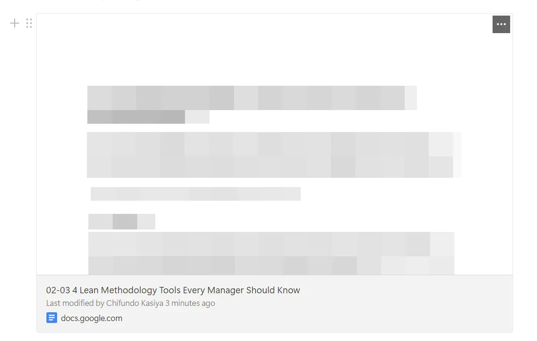 Tài liệu Google Docs được nhúng và xem trước trực tiếp trong trang Notion