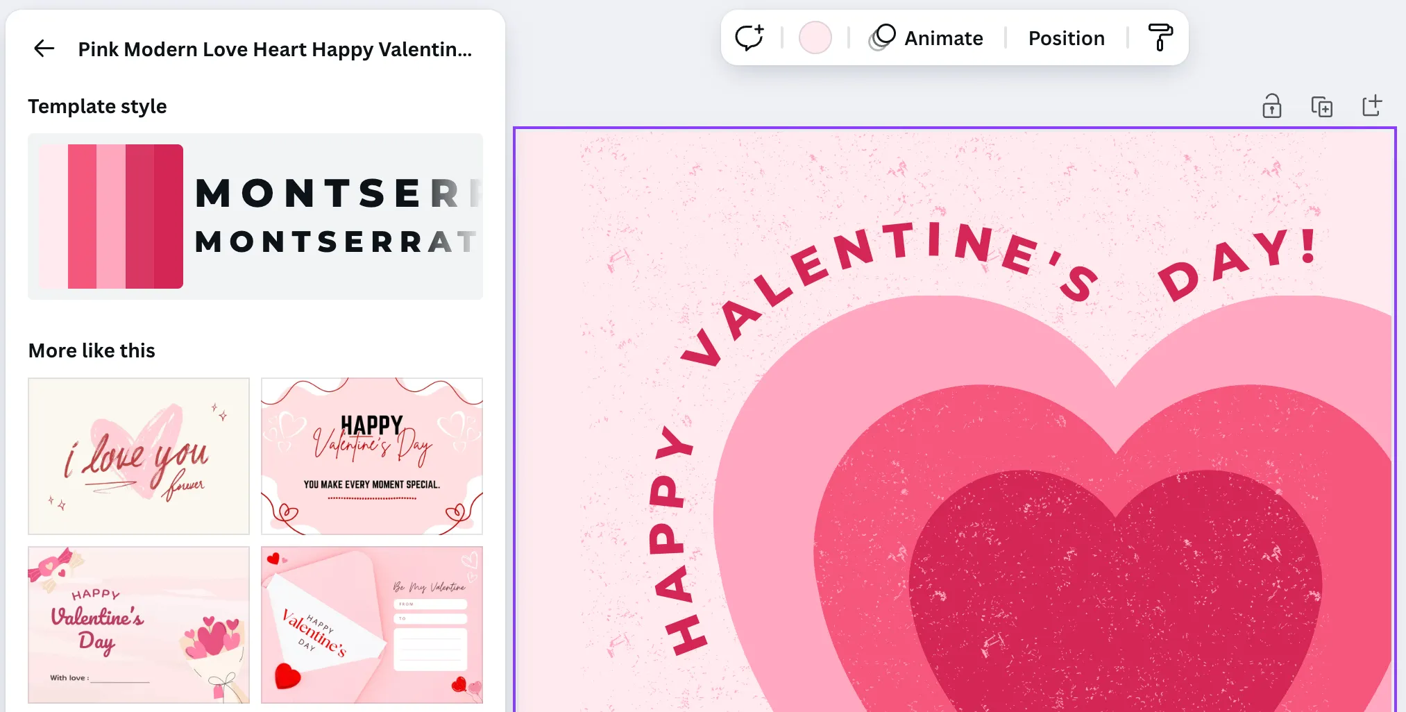 Tạo thiệp Valentine tùy chỉnh trên Canva