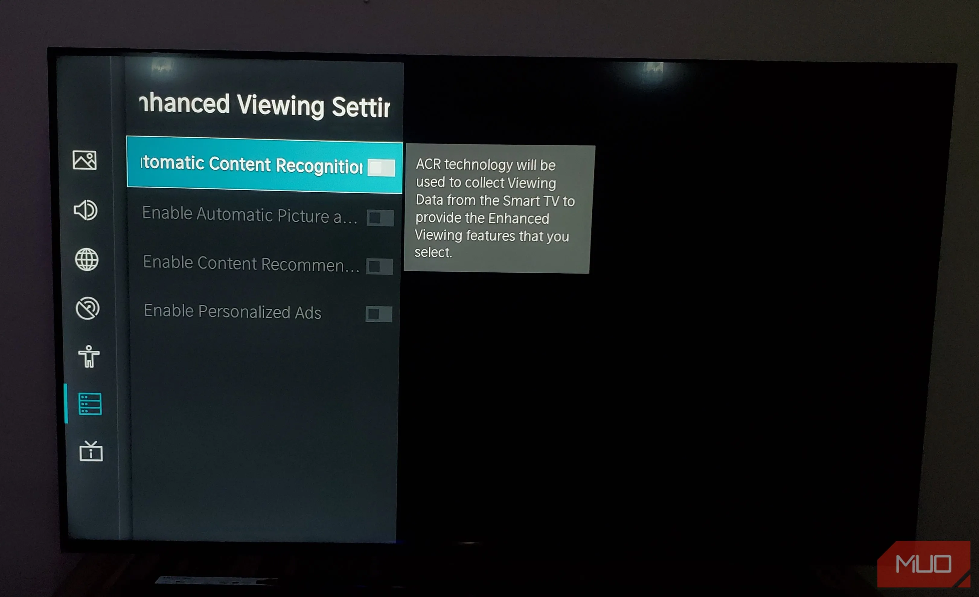 Tắt tính năng Nhận diện Nội dung Tự động (ACR) trên Smart TV Hisense