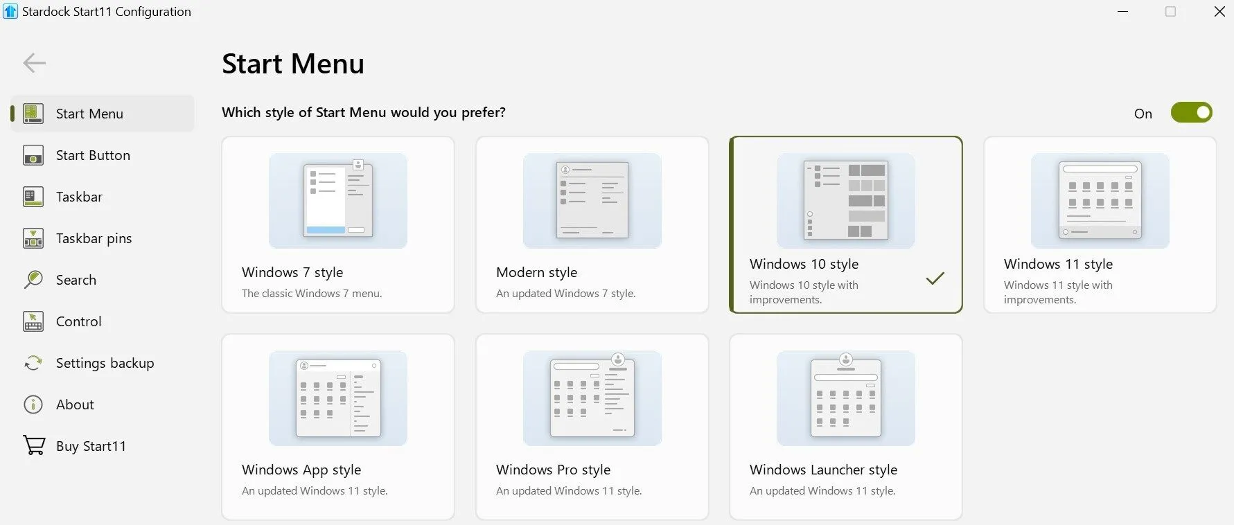 Thay đổi kiểu Menu Start Windows 11 sang giao diện Windows 10 bằng phần mềm Start11