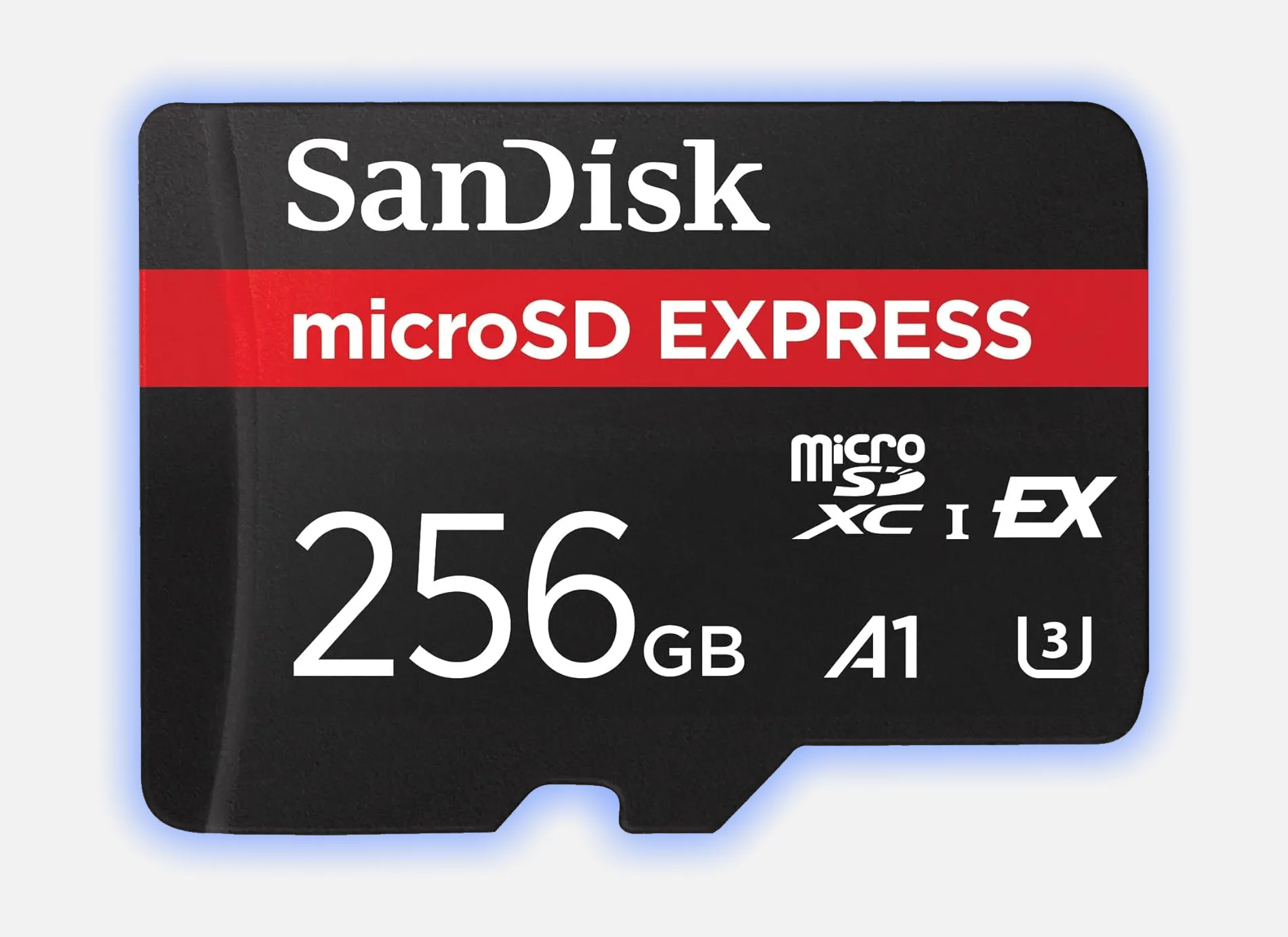 Thẻ nhớ SanDisk microSD Express dung lượng 256GB, thể hiện chi phí cao hơn so với các thẻ nhớ microSD thông thường.
