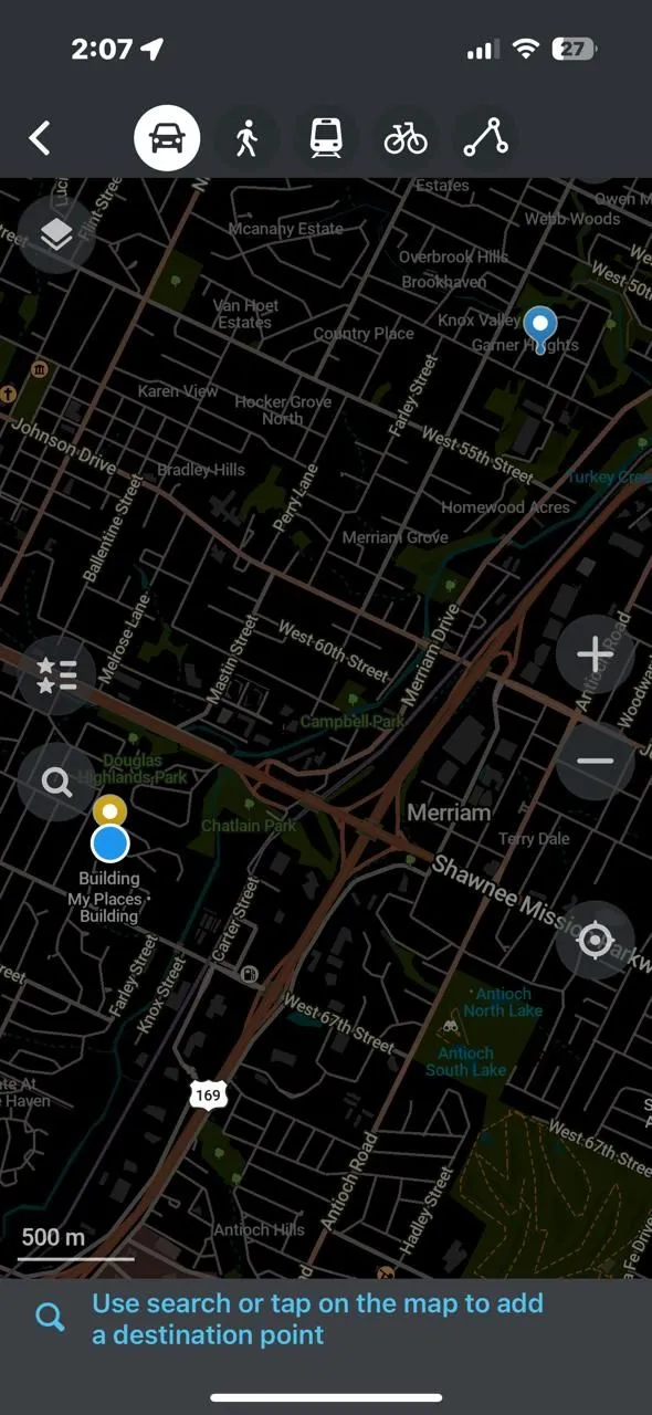 Thêm điểm đến trên ứng dụng bản đồ Organic Maps với giao diện trực quan