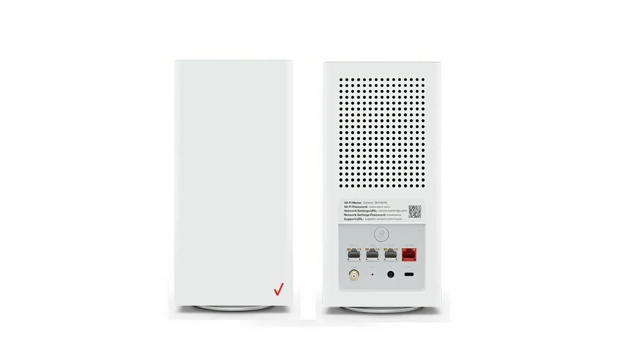 Thiết bị router do nhà mạng Verizon cung cấp, thể hiện đặc điểm phần cứng tiêu chuẩn và ít tùy biến.