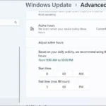 Thiết lập Giờ hoạt động thủ công trong Cài đặt Windows để ngăn tự khởi động lại