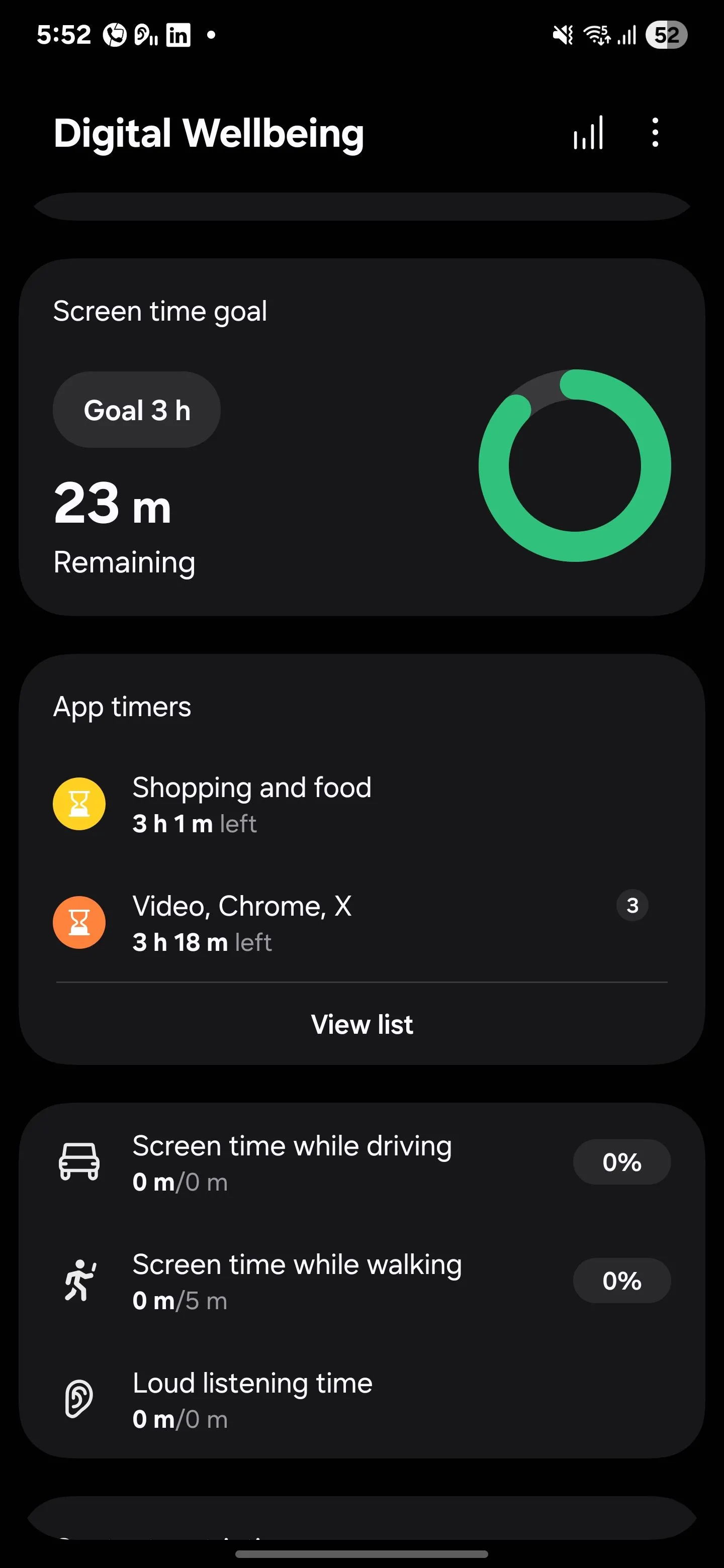 Thiết lập mục tiêu thời gian sử dụng màn hình hàng ngày trong Digital Wellbeing Samsung