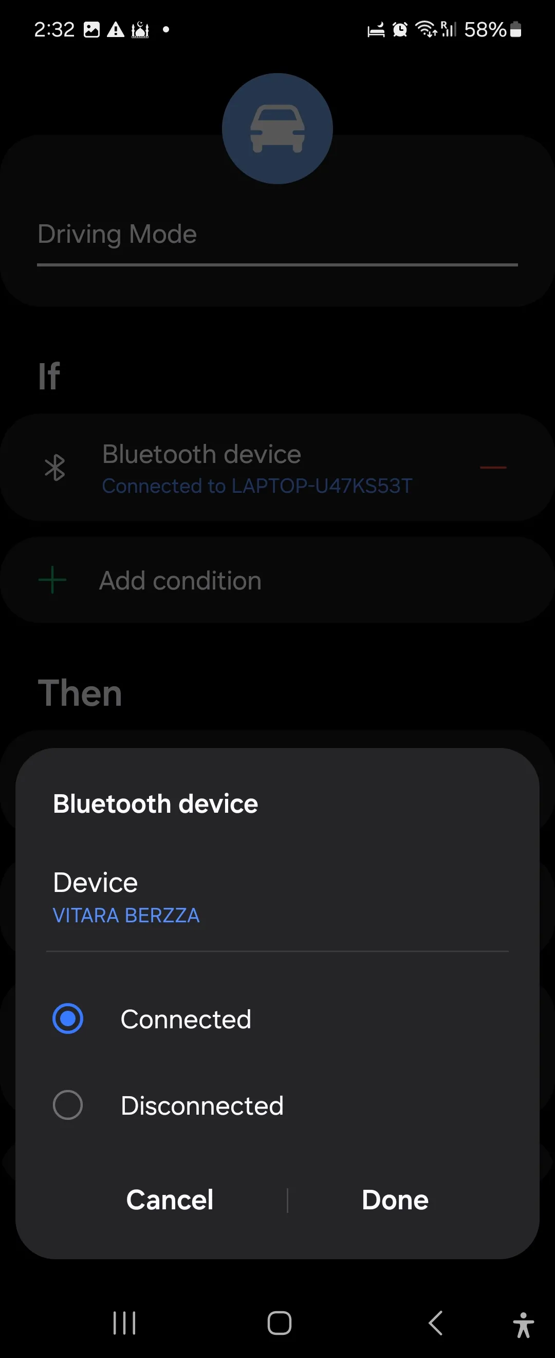 Thiết lập thói quen chế độ lái xe với Bixby và Samsung Modes and Routines trên Galaxy Flip 6