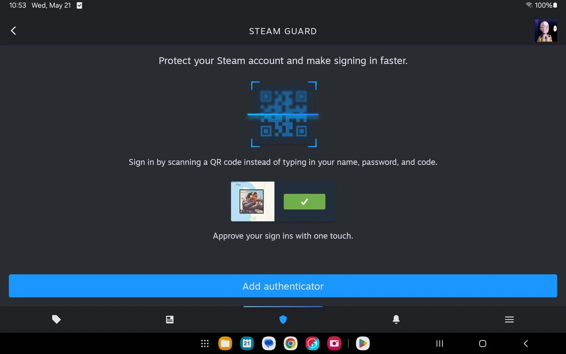 Thiết lập xác thực Steam Guard trên ứng dụng Steam Mobile