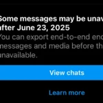 Thông báo cảnh báo 'một số tin nhắn có thể không khả dụng' trong phần tin nhắn trực tiếp Instagram