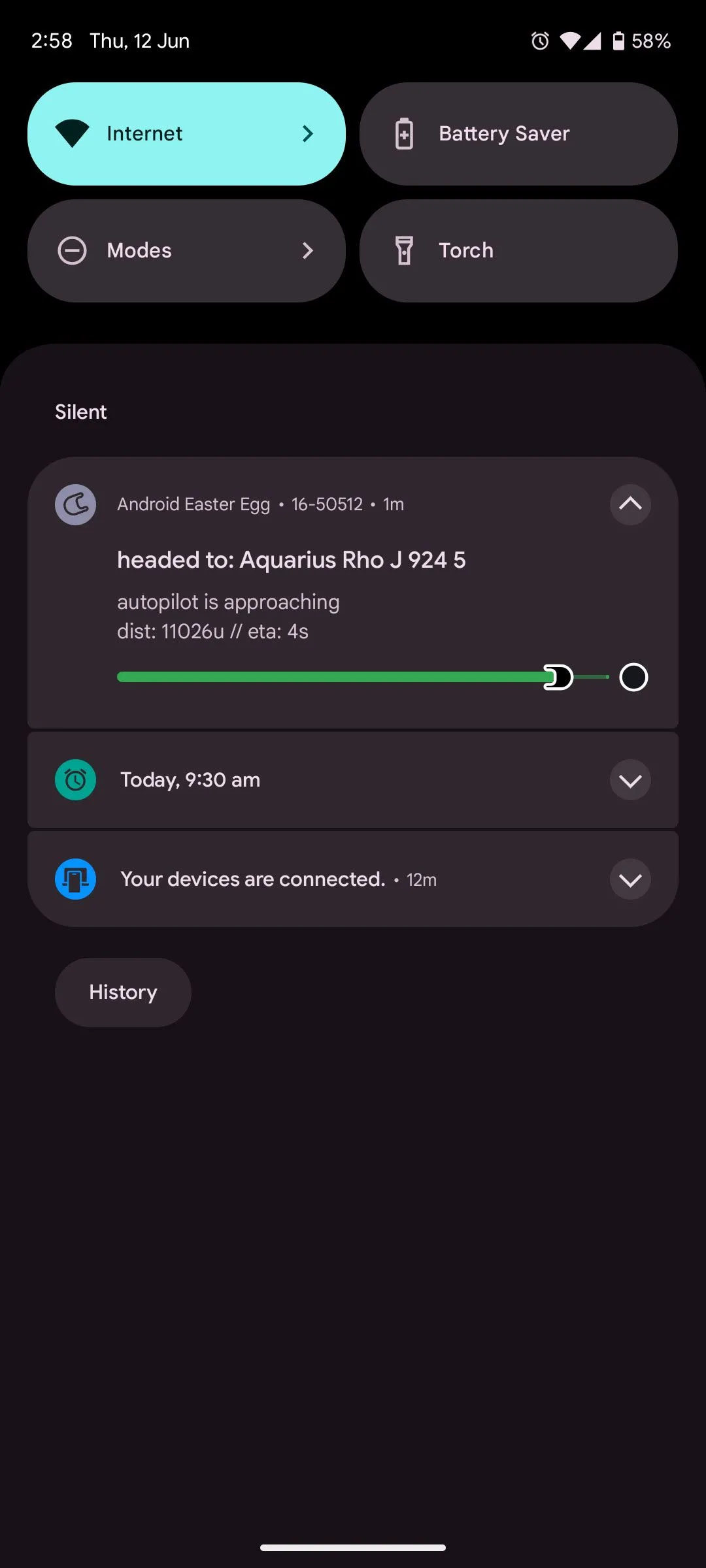 Thông báo Live Updates thử nghiệm từ Android 16 Easter Egg trên Pixel
