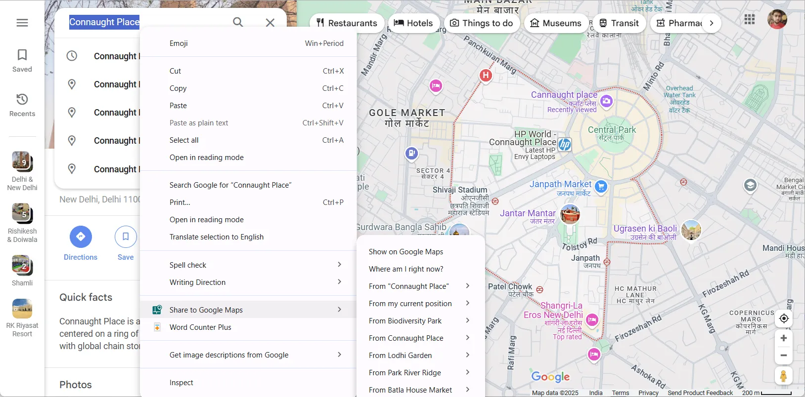 Tiện ích Share To Google Maps giúp truy cập nhanh chóng địa điểm từ trình duyệt đến bản đồ Google.