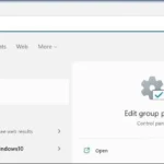 Tìm kiếm gpedit.msc trong menu tìm kiếm Windows 11