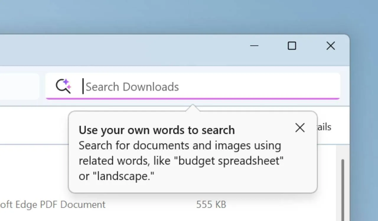 Tìm kiếm ứng dụng để gỡ cài đặt bằng tính năng Semantic Search trên File Explorer của Windows 11