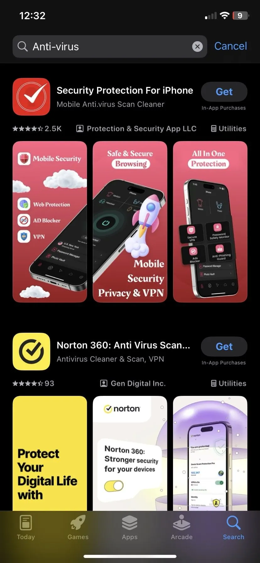 Tìm kiếm ứng dụng diệt virus trên App Store cho thấy nhiều lựa chọn, nhưng iPhone không cần phần mềm diệt virus truyền thống.