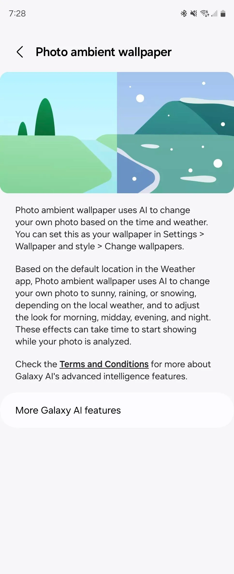 Tính năng Ảnh nền môi trường trong Galaxy AI cho phép tạo hình nền độc đáo từ ảnh.