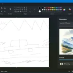 Tính năng Cocreator của Microsoft Paint trong Windows, hiển thị giao diện AI chuyển phác thảo thành tranh vẽ chi tiết.