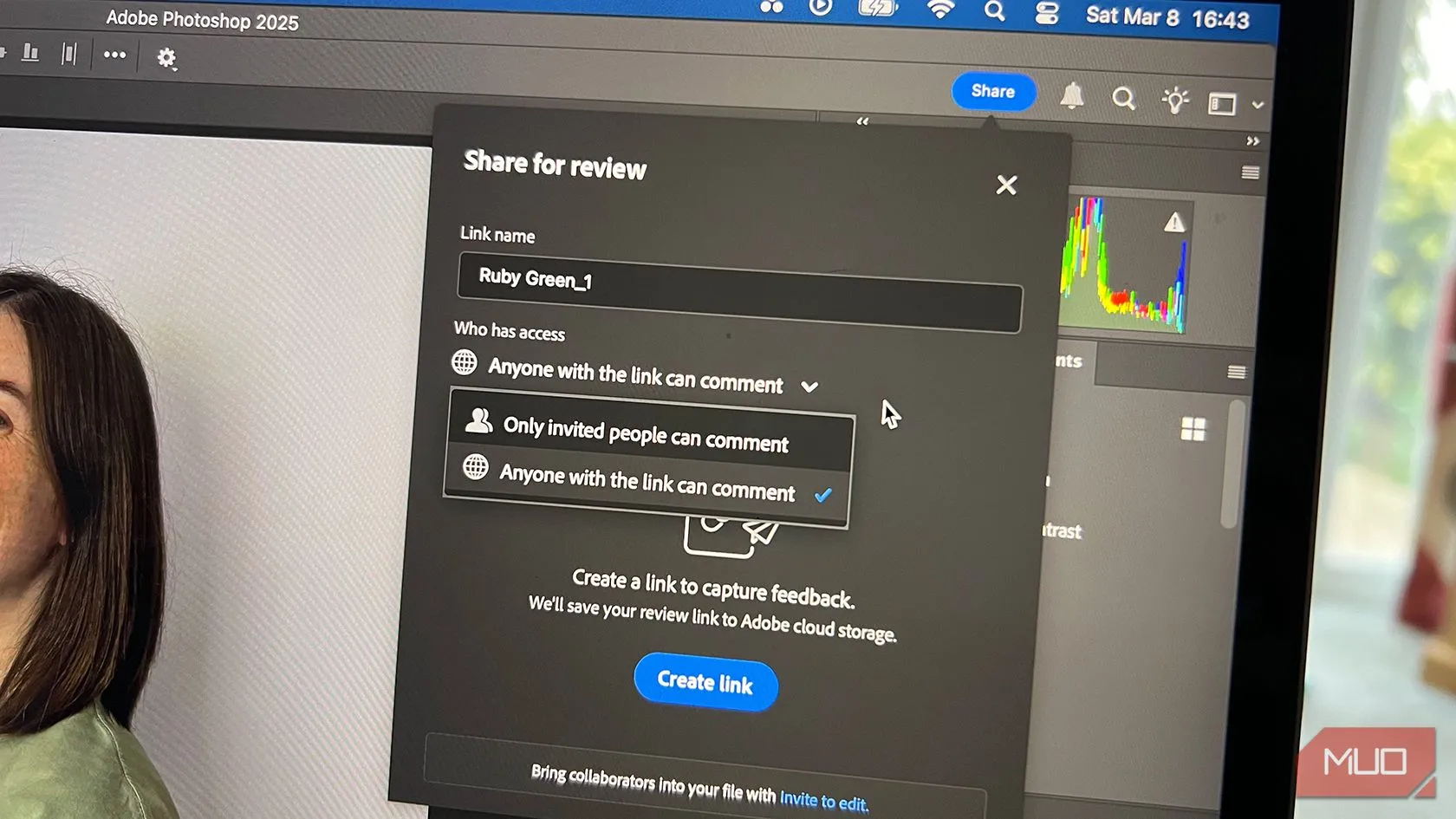 Tính năng Share for Review của Photoshop, hỗ trợ quy trình xem xét và phản hồi dự án từ xa.