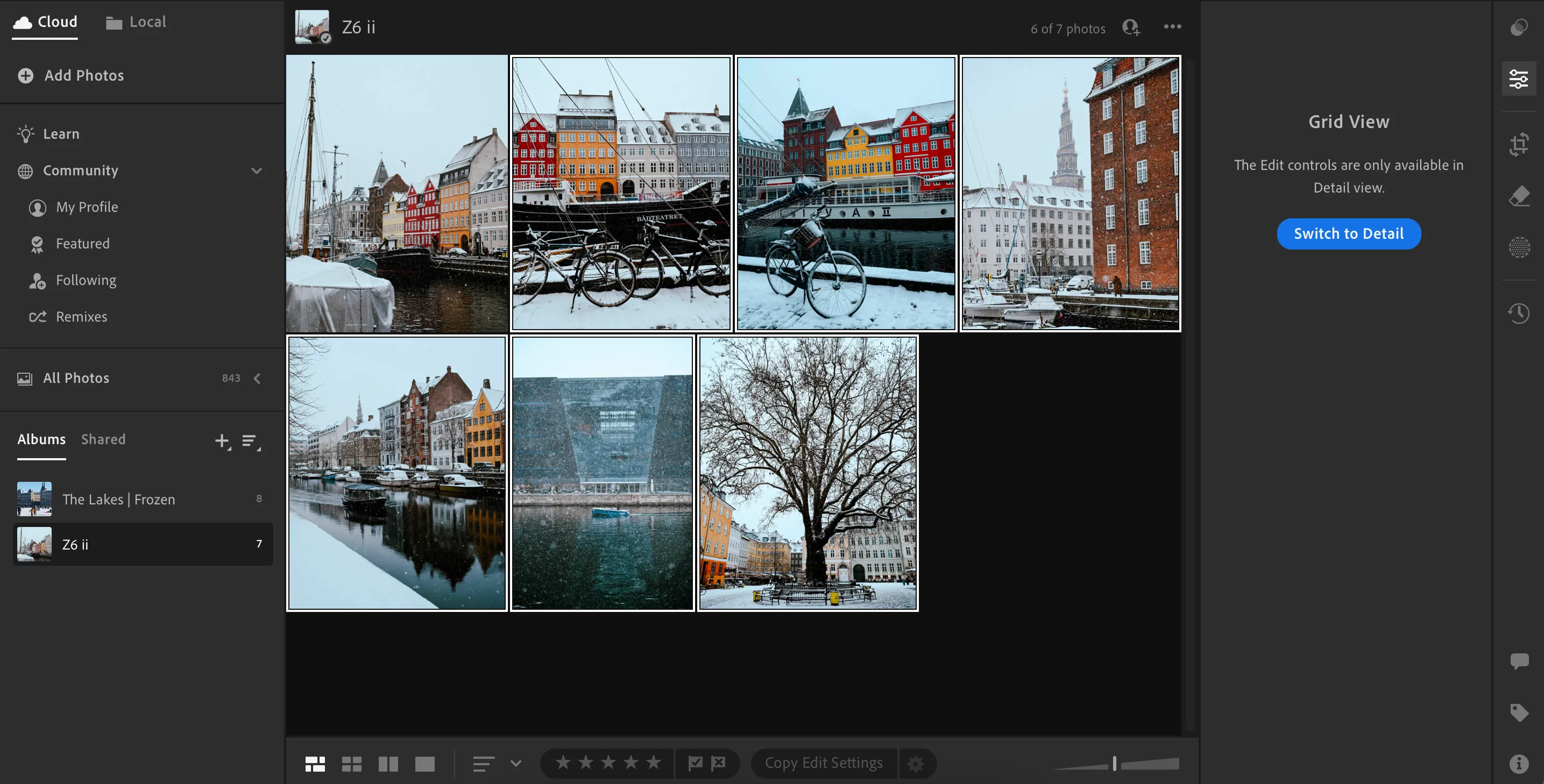 Tính năng tạo album mới trong Lightroom CC giúp người dùng dễ dàng quản lý và sắp xếp hình ảnh