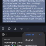 Tính năng thay đổi văn phong của Chat Assist trên bàn phím Samsung Galaxy